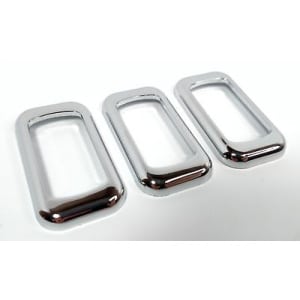 (Set/3) Chrome Rocker Switch Trim Bezel for Peterbilt Kenworth Freightliner - GoodSpeedUSA