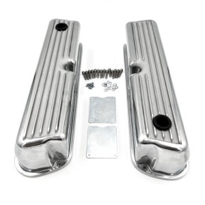 Polished Tall Finned Aluminum Valve Covers 1962-1985 SBF 289, 302, 5.0 & 351W - GoodSpeedUSA
