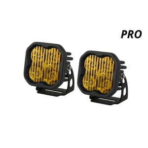Diode Dynamics SS3 Stage Series 3" SAE/DOT Yellow PRO Fog LED Pods (pair) W/ ABL - GoodSpeedUSA
