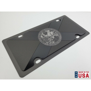 Blacked Out Florida State Flag Metal License Plate Tag - Tactical 3D Vanity Flag - GoodSpeedUSA