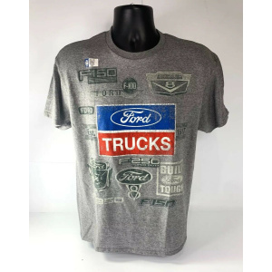 Ford Trucks Gray T-Shirt – F-100, F-150, F-250 V8 & More Emblems
