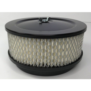 Black 6 3/8" Air Cleaner Assembly (4 bbl Barrel Carburetor Hot Rod)