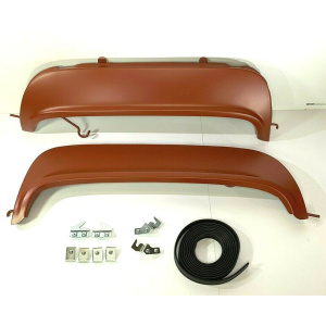 Pair Fender Skirts for 1955 1956 Ford Victoria Fairlane (Kit Clamps Rubber) - GoodSpeedUSA