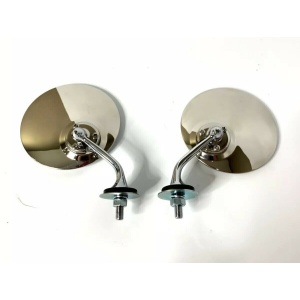 Pair 4″ Round Side Fender Mirrors – Classic MG