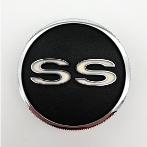 Chrome / Black "SS" Gas Fuel Cap For 1967-1968 Chevy Camaro SS - GoodSpeedUSA