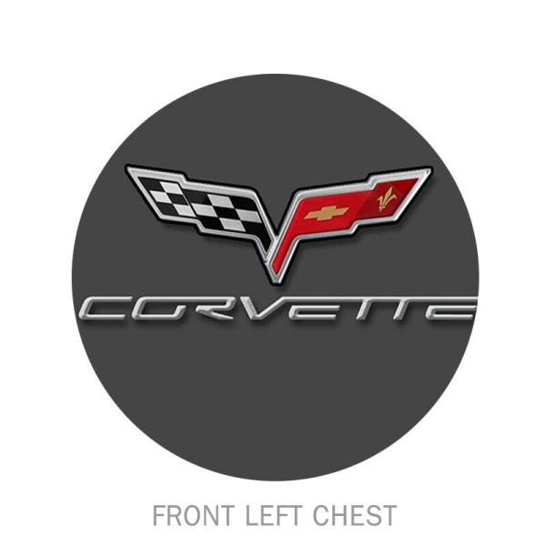 Chevy C-6 Corvette Stingray American Flag Gray T-Shirt