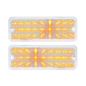 Pair Amber LED Parking Lights Clear Lens For 1973-1977 Ford Pickup Truck - GoodSpeedUSA