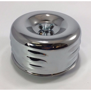 Chrome Louvered Air Cleaner Assembly 1 2 BBL Barrel Carburetor Hot Rod Rat Rod