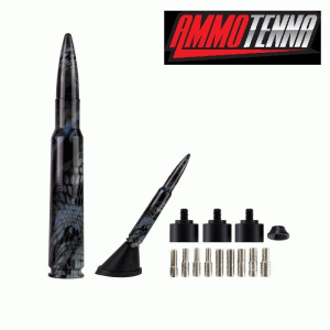 Billet 50 Cal 5.5" Replica Bullet Radio Antenna Kryptek Neptune Wrap