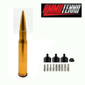 Billet 50 Cal 5.5" Replica Bullet Radio Antenna Gold