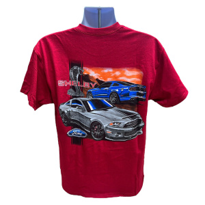Red Ford Mustang Shelby GT500 Super Snake Cobra T-Shirt - GoodSpeedUSA