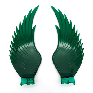 Pair Grand General Windrider Green Hood Ornament Replacement Plastic Wings - GoodSpeedUSA