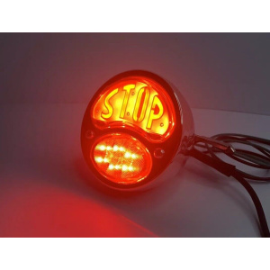 Passenger Side LED Stainless Tail Light w/ Stop Lens For 1928-31 Ford Model A - GoodSpeedUSA