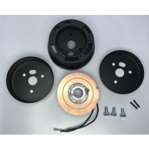 Black 5 6 Hole Steering Wheel Hub Adapter Ford Mustang Falcon Galaxie 1965-1969 - GoodSpeedUSA