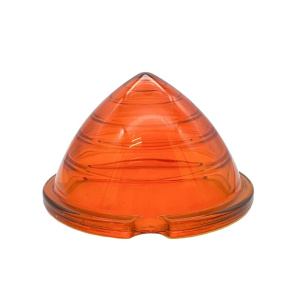 Single Amber Baby Bullet Round Glass Lens - GoodSpeedUSA