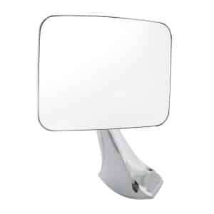 LH Square Rectangle Chrome Outside Rearview Door Mirror 1970-1972 Chevy Truck - GoodSpeedUSA