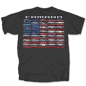 Chevy Camaro American USA Flag Gray T-Shirt