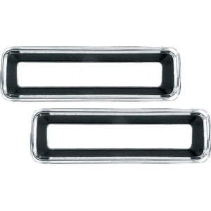 Pair Chrome Rear Tail Light Lamp Bezels For 1967 Chevy Camaro - GoodSpeedUSA
