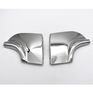 Pair Stainless Steel Fender Skirt Scuff Trim Pads For 1955 Chevy Bel Air 210 150 - GoodSpeedUSA