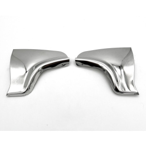 Pair Stainless Steel Fender Skirt Scuff Trim Pads For 1961 Chevy Impala & More - GoodSpeedUSA