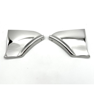 Pair Stainless Steel Fender Skirt Scuff Trim Pads For 1962 Chevy Impala & More - GoodSpeedUSA