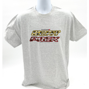 Light Gray T-Shirt w/ Dodge Challenger Charger Scat Pack Logo Emblem