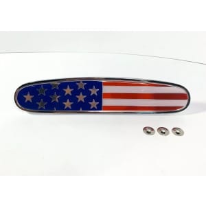 Chrome Die Cast USA American Flag Emblem For Freightliner (10 1/8" x 2 1/8'') - GoodSpeedUSA