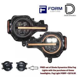 Pair Sequential LED Headlights & Elite White Fog Lights For 2021-23 Ford Bronco - GoodSpeedUSA