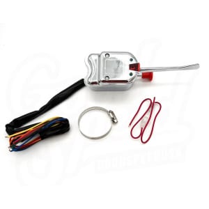 Universal Chrome Clamp On Turn Signal Switch w/ Hazard Light Function Hot Rod - GoodSpeedUSA