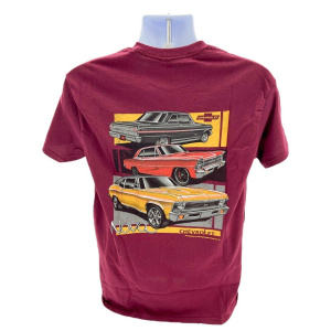 Chevy Nova Maroon T-Shirt w/ 3 Body Styles