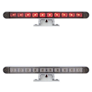 Red LED Bar Third Brake W/ Clear Lens and Chrome Housing