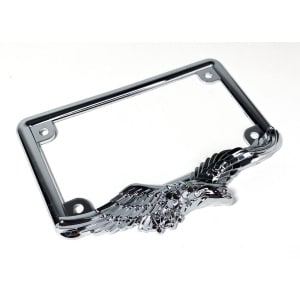 MOTORCYCLE Chrome American Eagle License Plate Tag Frame Holder - GoodSpeedUSA