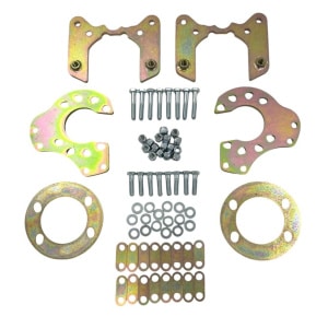 GM Metric DISC Brake Caliper To 9" Ford Rear End Brackets w/ Hardware - GoodSpeedUSA