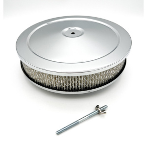 10" x 2" Round Chrome Air Cleaner w/ 5-1/8" Neck Holley Edelbrock