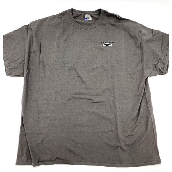 Chevy Truck T-Shirt - Gray w/ American Flag, Bowtie & "Chevrolet" Script