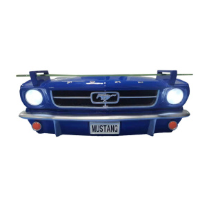Blue 1964 Ford Mustang Front Wall Shelf w/ Battery Powered LED Headlights