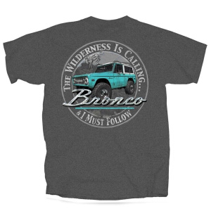 Ford Bronco "The Wilderness Is Calling" Gray T-Shirt - GoodSpeedUSA
