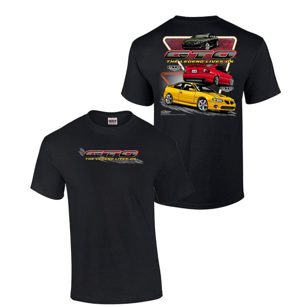 2004-2006 Modern Pontiac GTO Black T-Shirt - GoodSpeedUSA