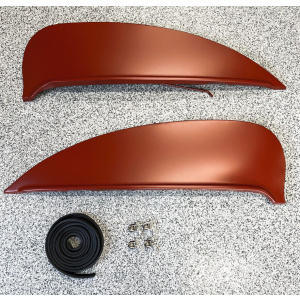 Pair Flush Mount Fender Skirts w/ Rubber & Clamps For 1957-1958 Ford Car - GoodSpeedUSA