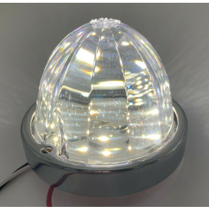 Grand General White LED Watermelon Clearance Turn Signal Light Flush Mount Kit - GoodSpeedUSA