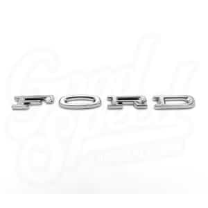 Chrome Stick On Hood Emblem Script Letters For 1964-1966 Ford Mustang - GoodSpeedUSA