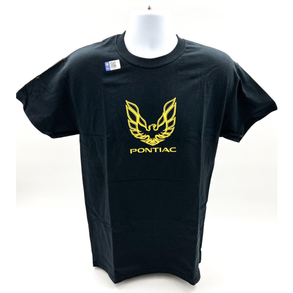 1977 Pontiac Trans Am T-Shirt - Black w/ Firebird Logo Emblem - Licensed