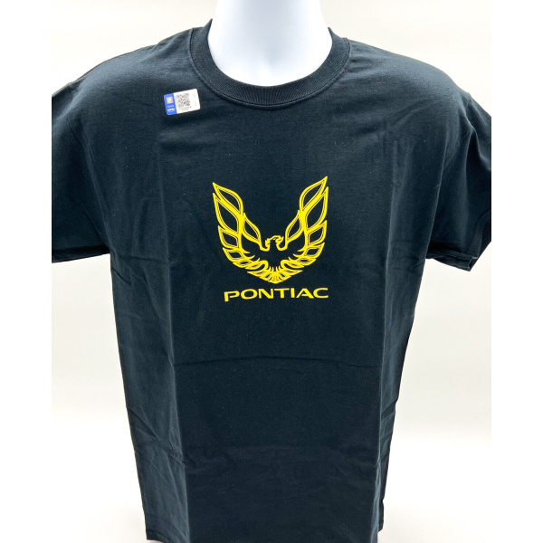 1977 Pontiac Trans Am T-Shirt - Black w/ Firebird Logo Emblem - Licensed