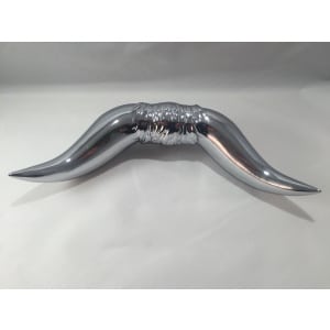 Chrome Bull Horns Hood Ornament Pull Freightliner Kenworth Peterbilt Mack Truck - GoodSpeedUSA