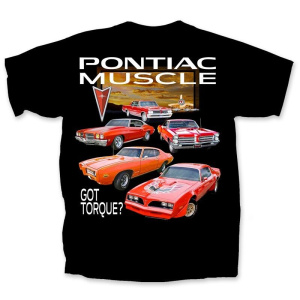 Pontiac Muscle Got Torque GTO Firebird Trans Am Black T-Shirt