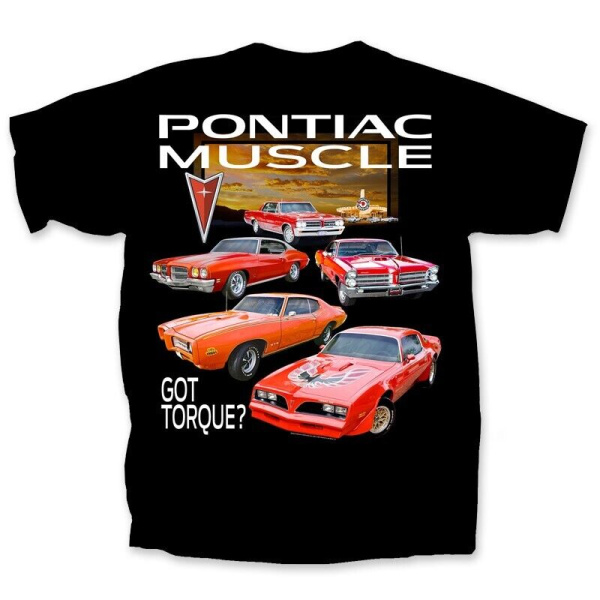 Pontiac Muscle Got Torque GTO Firebird Trans Am Black T-Shirt