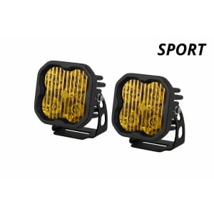 Diode Dynamics Stage Series 3" SAE/DOT Yellow Sport Fog LED Pod (pair) - GoodSpeedUSA