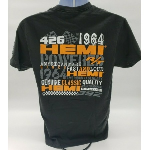 Hemi Powered Established 1964 Black T-Shirt w/ Multiple Logos