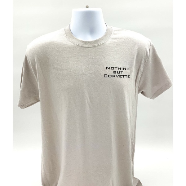 Chevy Corvette Generations Light Gray T-Shirt - "Nothing But Corvette" - Image 2