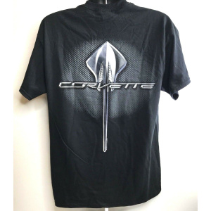 Chevrolet Corvette C7 Stingray Logo on Black T-Shirt